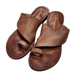 Free People Brown Leather Sandals